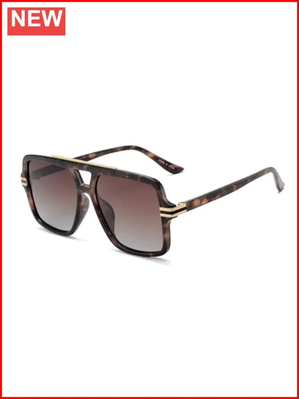 Retro Oversized Polarized Square Sunglasses Womens Unisex